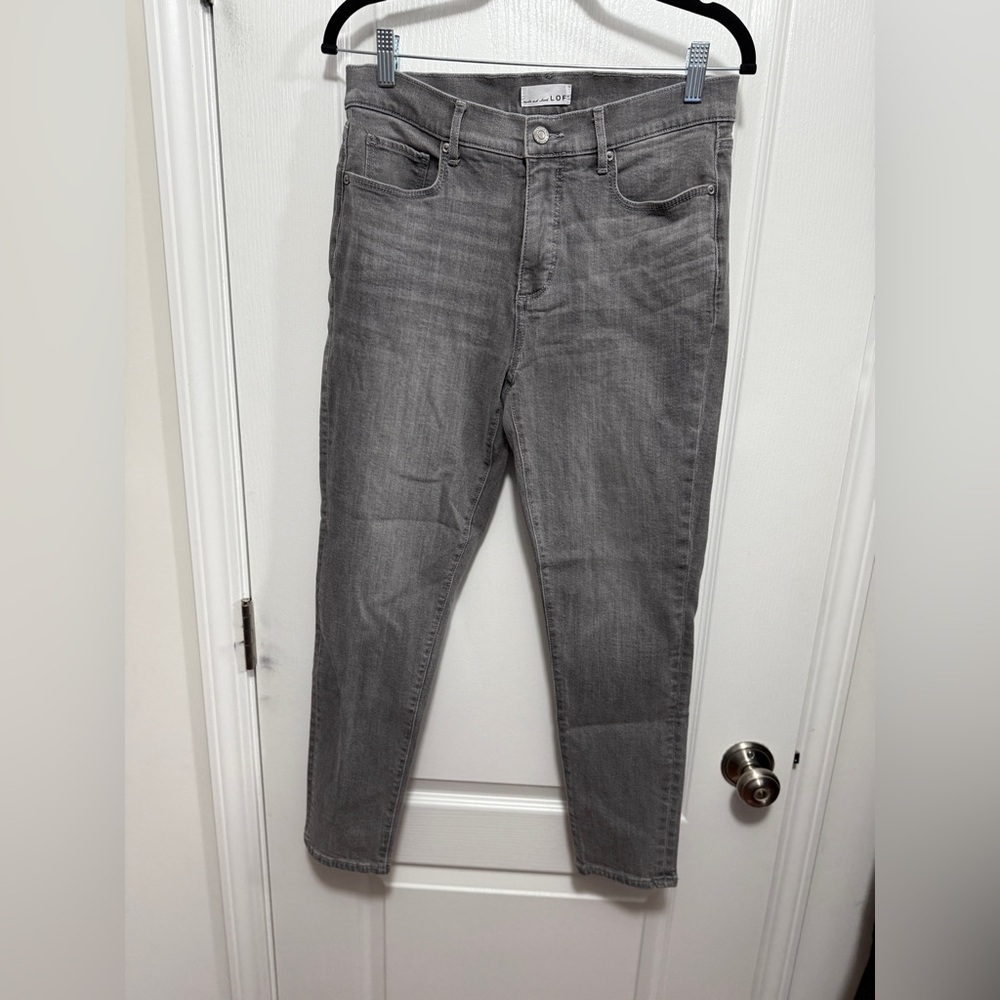 Ann‎ Taylor Loft Jeans Women’s 6 Size 28 Grey The Skinny Mid Rise Denim Classic